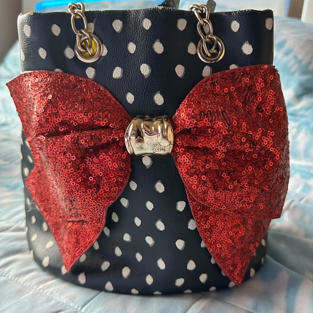 Betsys Johnson Red Bow Bag